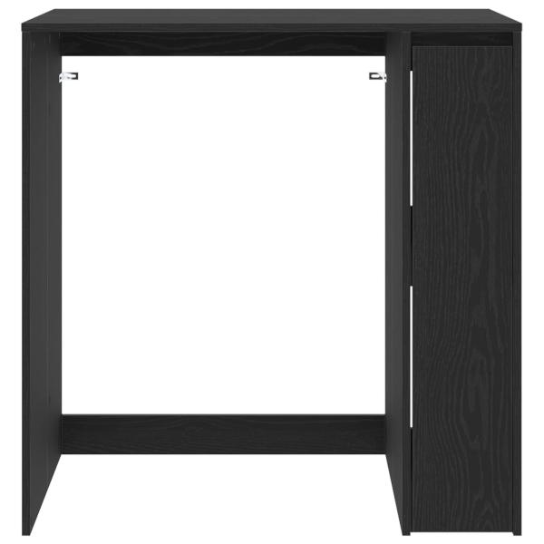 Waschmaschinen-Schrank Schwarz Eichen-Optik 87 x 60 x 89 cm