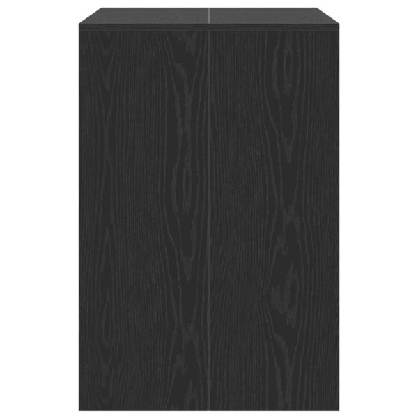 Waschmaschinen-Schrank Schwarz Eichen-Optik 87 x 60 x 89 cm