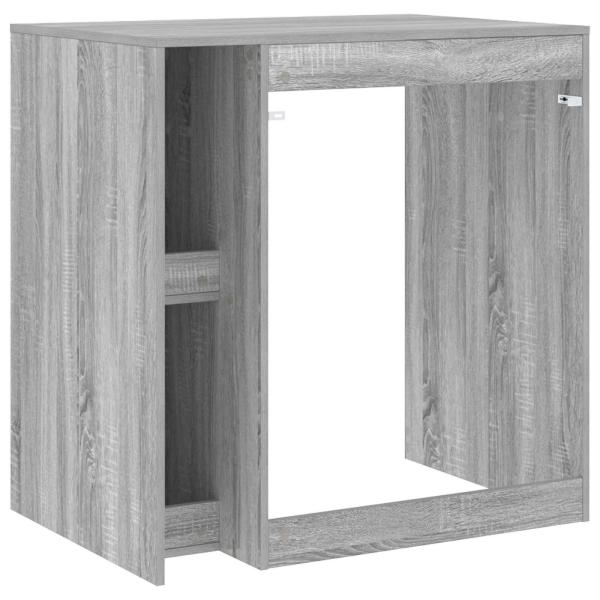 Waschmaschinen-Schrank mit Tür Graues Sonoma 87 x 60 x 89 cm