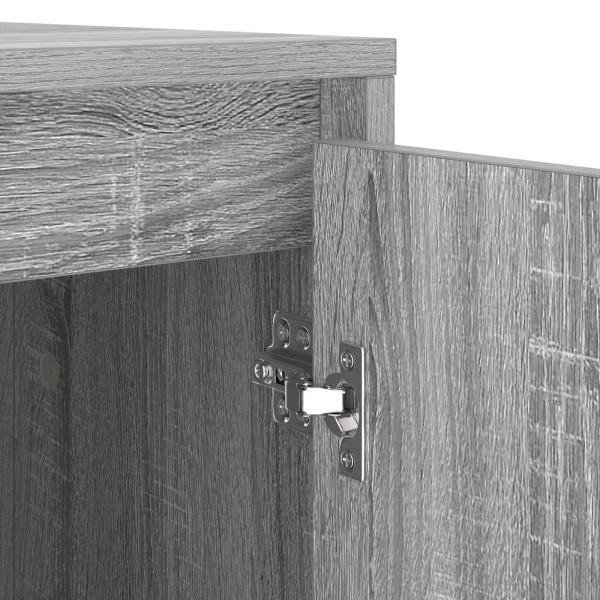 Waschmaschinen-Schrank mit Tür Graues Sonoma 87 x 60 x 89 cm