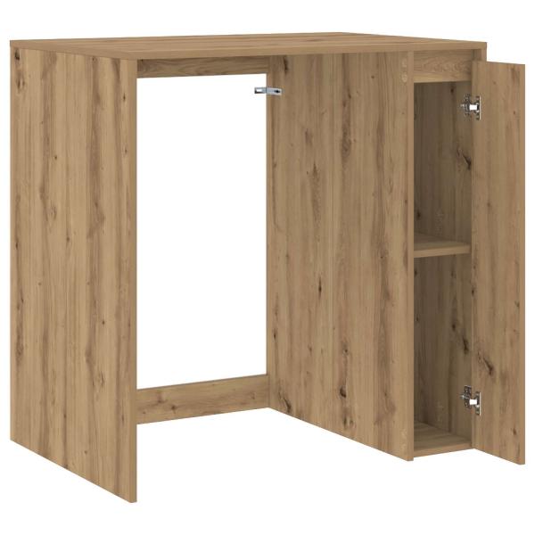 Waschmaschinen-Schrank mit Tür Artisan-Eiche 87 x 60 x 89 cm