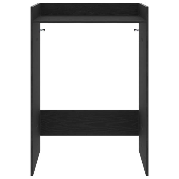 Waschmaschinen-Schrank Schwarz Eichen-Optik 67,5 x 62 x 97 cm