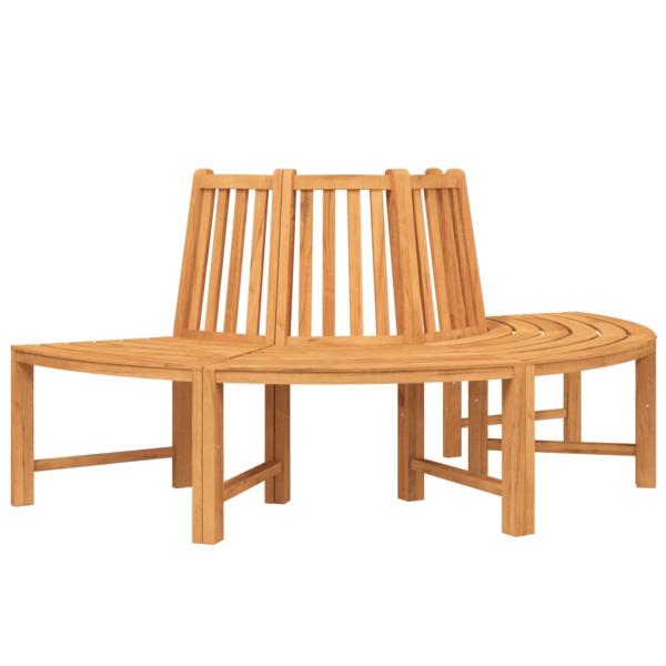 Baumbank Halbrund Ø201 cm Massivholz Teak