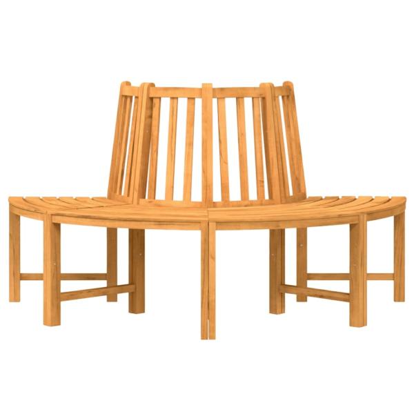 Baumbank Halbrund Ø160 cm Massivholz Teak