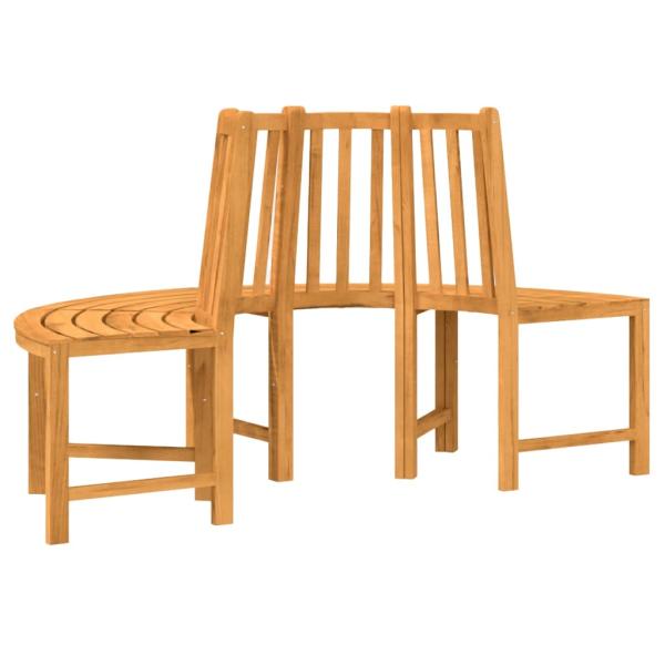 Baumbank Halbrund Ø160 cm Massivholz Teak