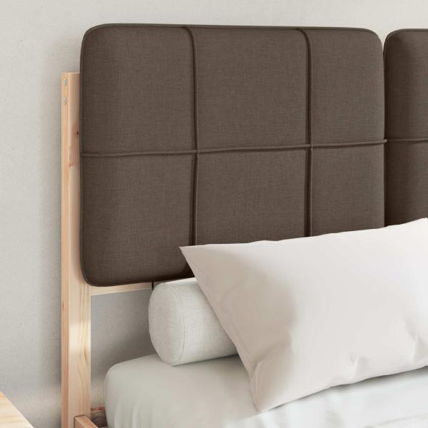 Bettgestell mit gepolstertem Kopfteil Taupe 120 x 200 cm