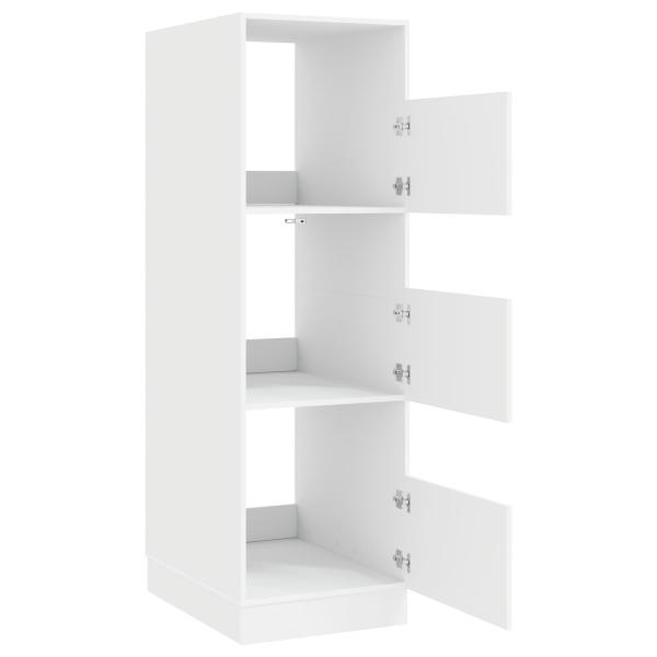 Wäscheschrank mit Speicher mit Tür Weiß Holzwerkstoff