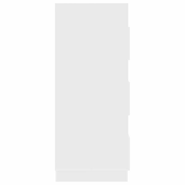 Wäscheschrank mit Speicher mit Tür Weiß Holzwerkstoff