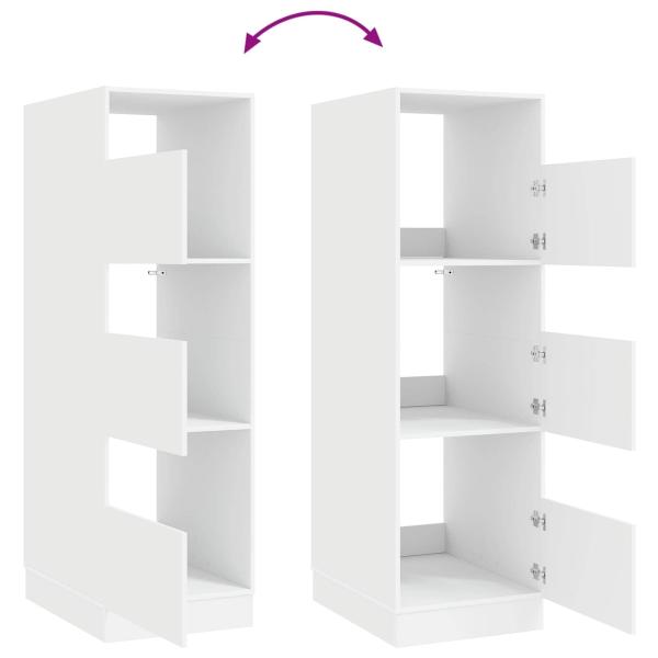 Wäscheschrank mit Speicher mit Tür Weiß Holzwerkstoff