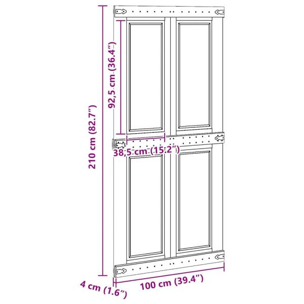 Tür Corona Weiß 100 x 210 cm Holzwerkstoff