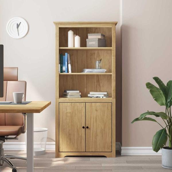 ARDEBO.de - Bücherregal BODO Honigbraun 82 x 40 x 173 cm Holzwerkstoff