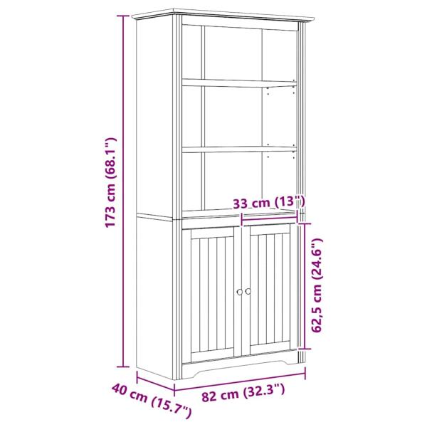 Bücherregal BODO Honigbraun 82 x 40 x 173 cm Holzwerkstoff