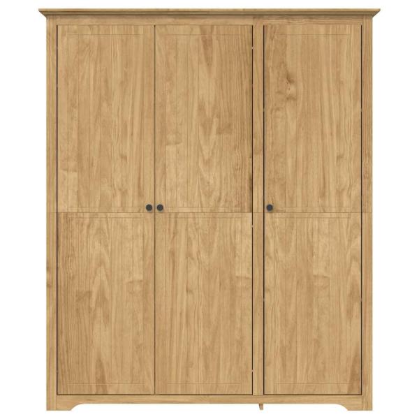Kleiderschrank mit Speicher BODO Honigbraun 146 x 53,5 x 173 cm