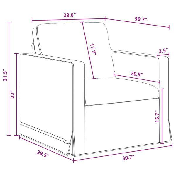 Sofa Dunkelgrau Gesamtabmessungen: 78 x 78 x 80 cm (B x T x H)