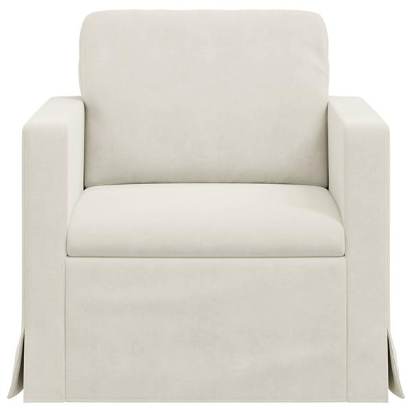 Sofa Creme Gesamtabmessungen: 78 x 78 x 80 cm (B x T x H) Samt