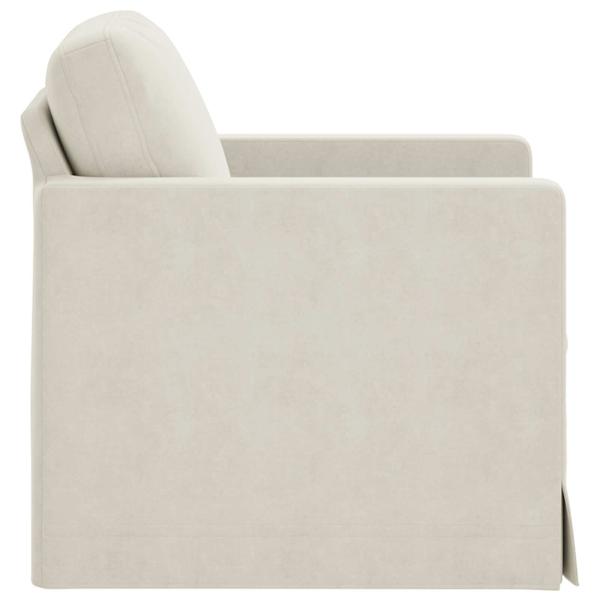 Sofa Creme Gesamtabmessungen: 78 x 78 x 80 cm (B x T x H) Samt