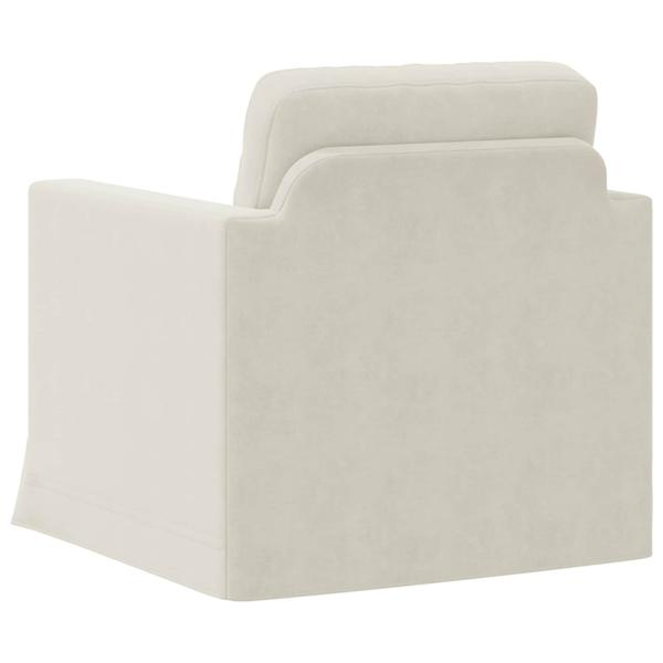 Sofa Creme Gesamtabmessungen: 78 x 78 x 80 cm (B x T x H) Samt