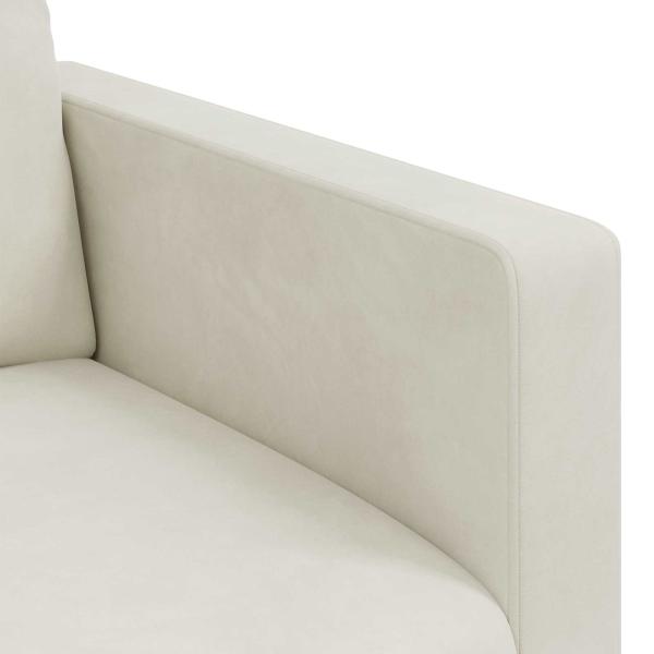 Sofa Creme Gesamtabmessungen: 78 x 78 x 80 cm (B x T x H) Samt
