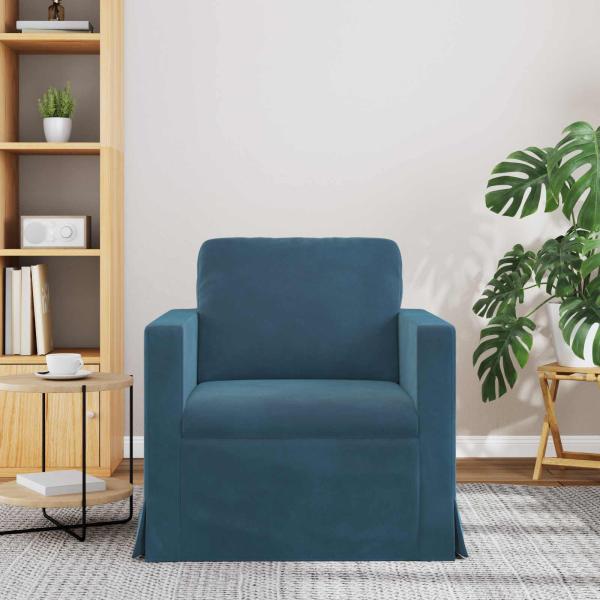 Sofa Blau Gesamtabmessungen: 78 x 78 x 80 cm (B x T x H) Samt