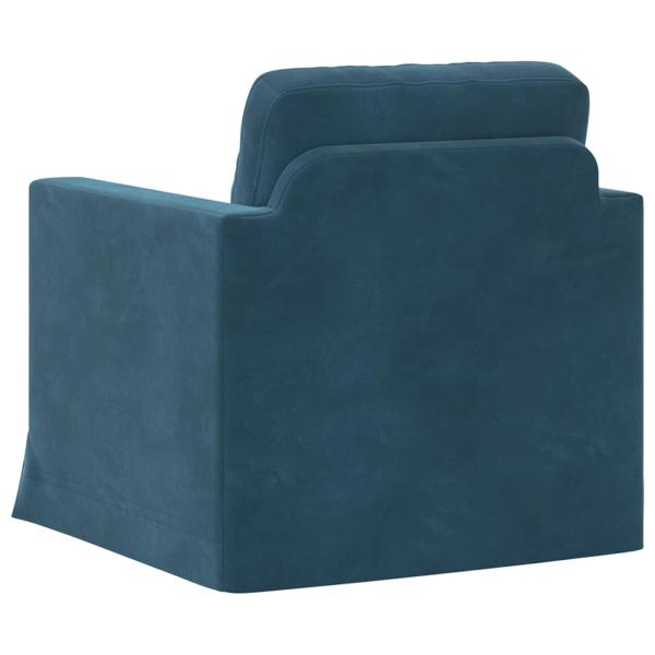 Sofa Blau Gesamtabmessungen: 78 x 78 x 80 cm (B x T x H) Samt