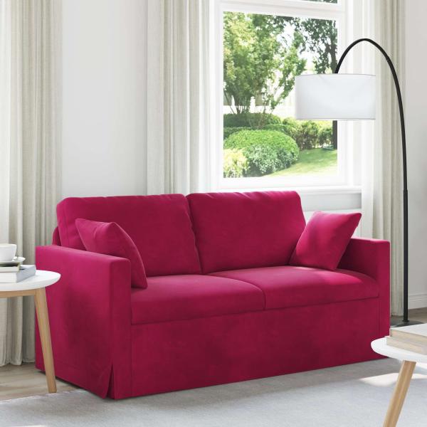 ARDEBO.de - Sofa Weinrot Gesamtabmessungen: 158 x 78 x 80 cm (B x T x H)