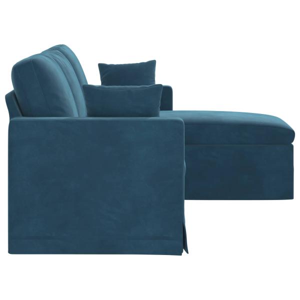 Sofa Blau Gesamtabmessungen: 178 x 134 x 80 cm (B x T x H) Samt