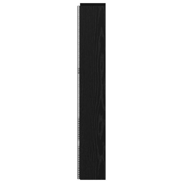 Kopfteil-Schrank mit LED Schwarz Eichen-Optik Holzwerkstoff