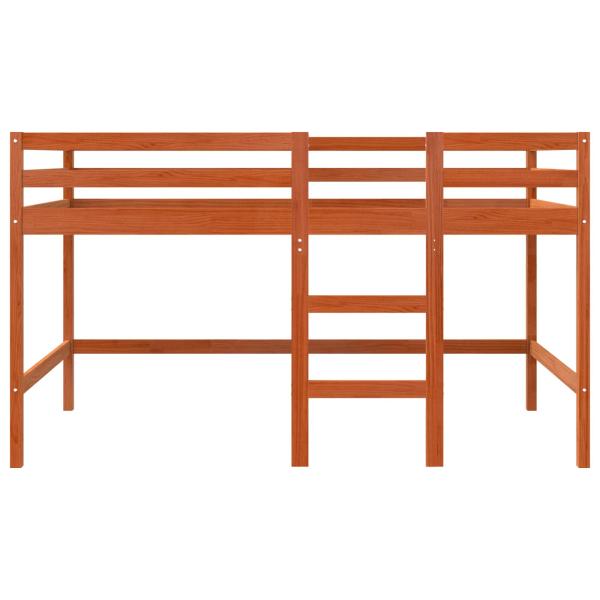 Loft Bett Wachsbraun 90 x 190 cm Massives Kiefernholz