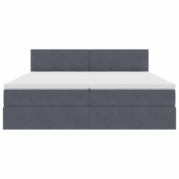 Aufbewahrungsbett mit Matratze Dunkelgrau 100 x 200 cm