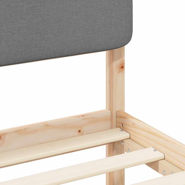 Bettgestell mit gepolstertem Kopfteil Hellgrau 200 x 200 cm