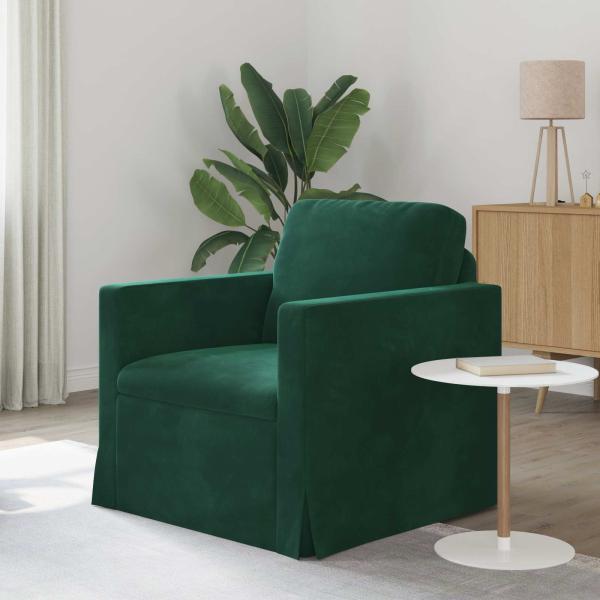 ARDEBO.de - Sofa Dunkelgrün Gesamtabmessungen: 78 x 78 x 80 cm (B x T x H)