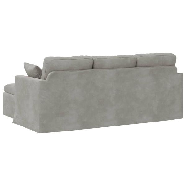 Sofa Hellgrau Gesamtabmessungen: 198 x 134 x 80 cm (B x T x H)