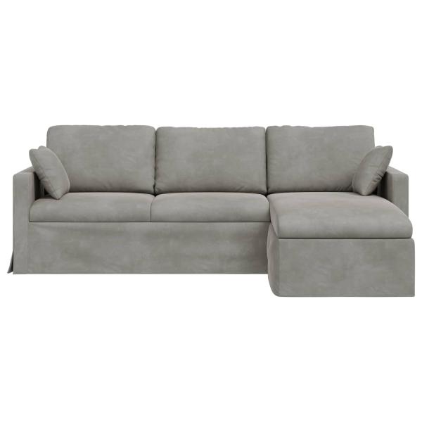 Sofa Hellgrau Gesamtabmessungen: 228 x 134 x 80 cm (B x T x H)
