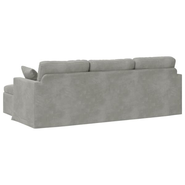 Sofa Hellgrau Gesamtabmessungen: 228 x 134 x 80 cm (B x T x H)