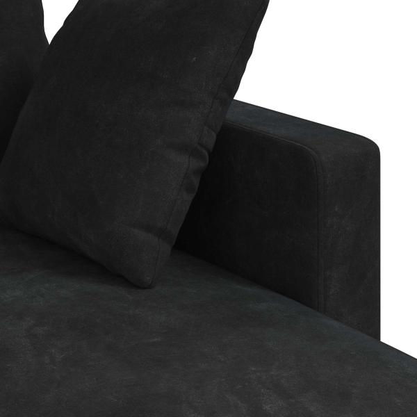 Sofa Schwarz Gesamtabmessungen: 228 x 134 x 80 cm (B x T x H)
