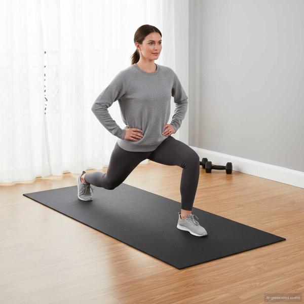 Sport Schutzmatte Schwarz 150 x 75 x 0,6 cm PVC