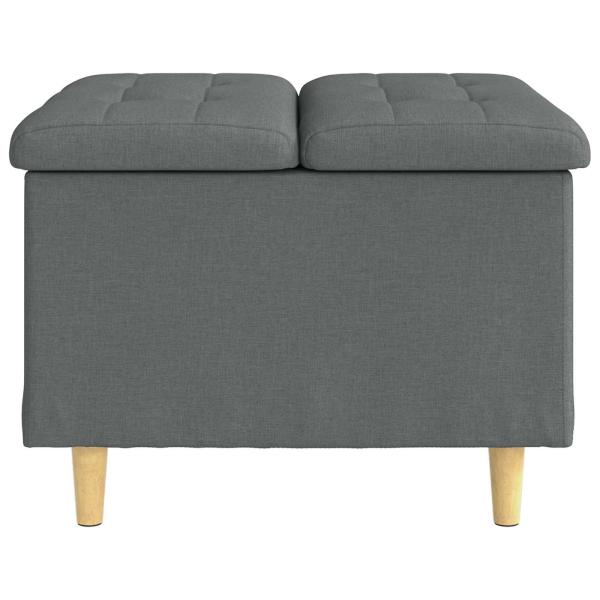 Aufbewahrungsottomane Dunkelgrau 60 x 60 x 45 cm Stoff