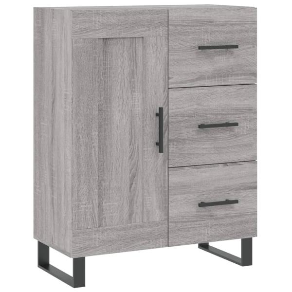 Highboard Grau Sonoma 69,5x34x180 cm Holzwerkstoff