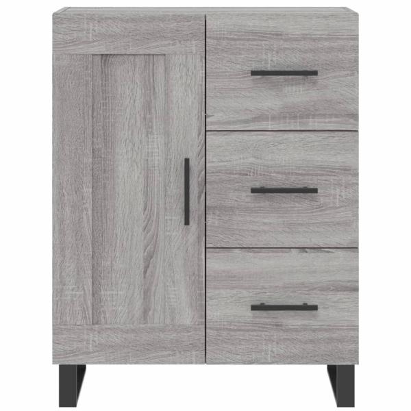 Highboard Grau Sonoma 69,5x34x180 cm Holzwerkstoff