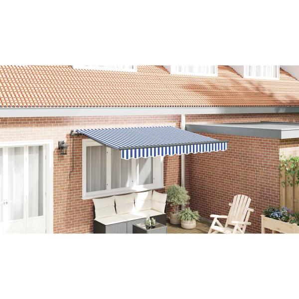 Einziehbare Markise Blau 300 x 200 cm Stoff