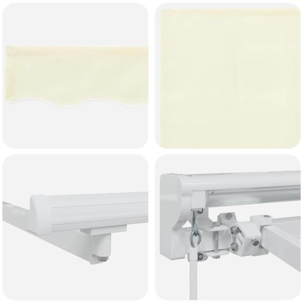 Einziehbare Markise Creme 300 x 200 cm Polyester und Metall