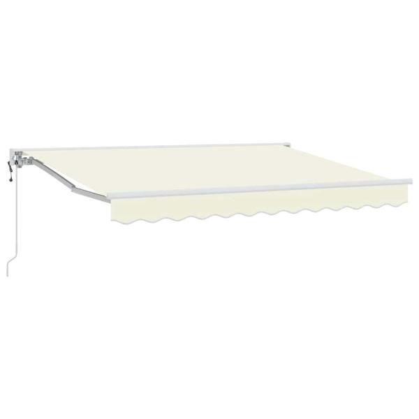 Einziehbare Markise Creme 300 x 200 cm Polyester und Metall