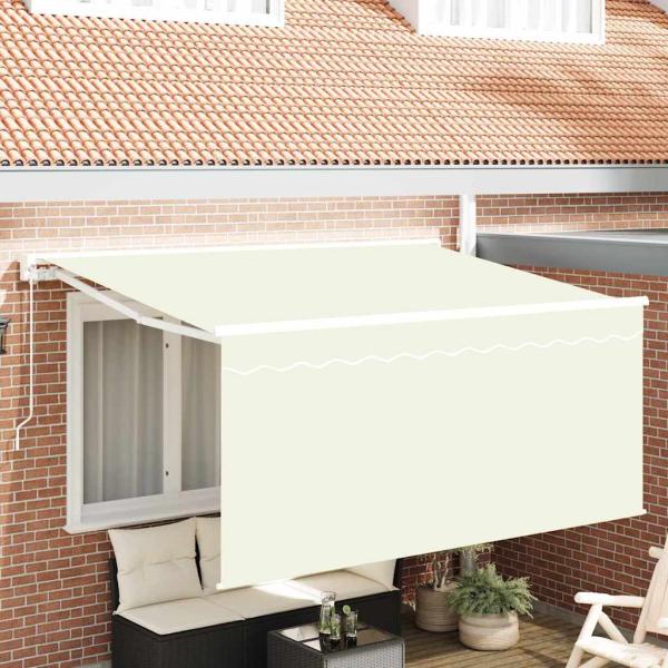 ARDEBO.de - Einziehbare Markise Creme 300 x 200 cm Stoff