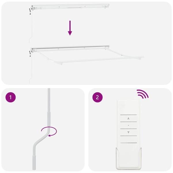 Einziehbare Markise Creme 300 x 200 cm Polyester und Aluminium