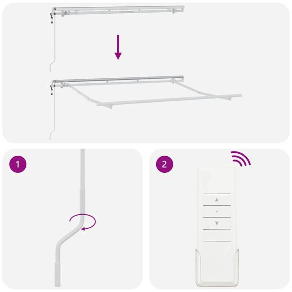 Einziehbare Markise Creme 300 x 200 cm Polyester und Aluminium