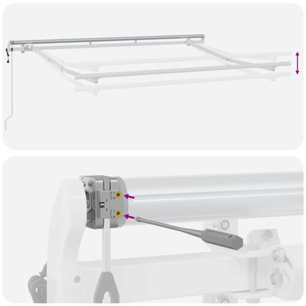 Einziehbare Markise Creme 300 x 200 cm Polyester und Aluminium