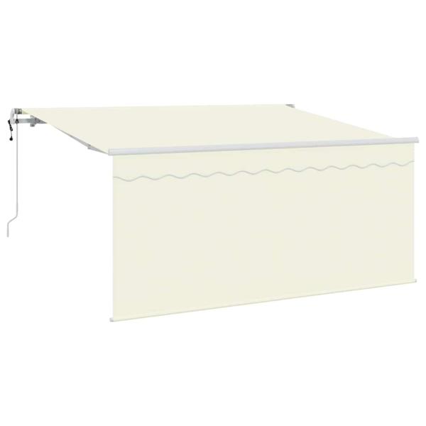 Einziehbare Markise Creme 300 x 200 cm Polyester und Aluminium