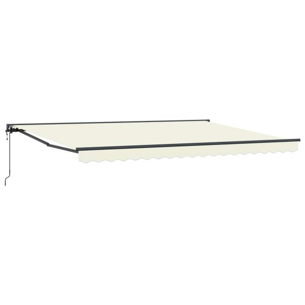 Einziehbare Markise Creme 450 x 300 cm Polyester und Metall