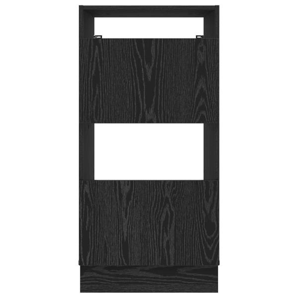 Wäscheschrank mit Tür Schwarz Eichen-Optik 50 x 68 x 102 cm
