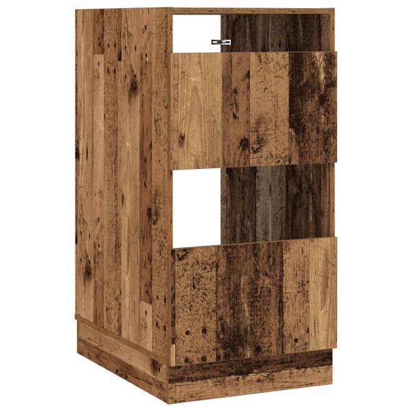 ARDEBO.de - Wäscheschrank mit Tür Altholz 50 x 68 x 102 cm Holzwerkstoff